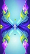 Symmetric Abstract Bright Liquid Ornament Background, futuristic wallpaper template illustration,