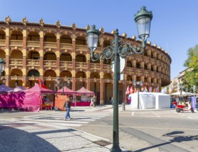 Plaza de Toros de la Misericordia historic bullring building, city of Zaragoza, Aragon, Spain