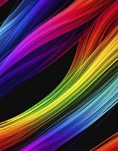 Abstract digital art featuring vibrant, intersecting neon lines creating a geometric pattern,