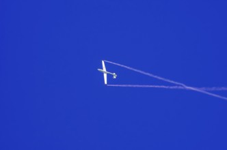 An SZD-59-1 ACRO glider, registration D-1138, during a demonstration as part of an air show at the