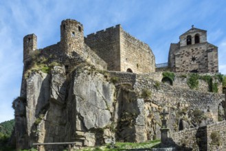 Saint Andre de Chalencon village. Castle and Chapel of Chalencon. Haute Loire. Auvergne Rhone Alpes