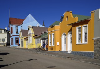 Colonial house facades in the Bergstraße, Lüderitz, Karas region, Namibia