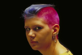 Teenage girl in punk look, Bavaria, Germany