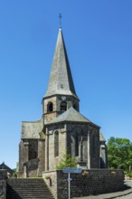 Compains, Saint Georges church, Auvergne Volcanoes Regional Park, Cezallier region, Puy de Dome,