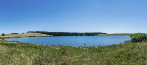 Lake of Bourdouze, Auvergne Volcanoes Regional Park, Puy de Dome., Auvergne-Rhone-Alpes, France