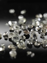Many valuable diamonds, some rough, some cut, for further processing for the jewellery industry