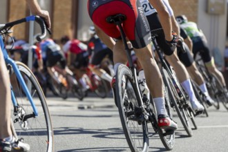 42nd Kerwe cycle race in Mutterstadt, Palatinate. Prize of the municipality & Sparkasse Vorderpfalz