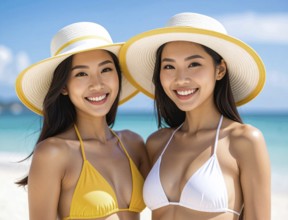 KI generated, AI genereted, woman, woman, 25, 30, years, two, person, persons, model, Asia, Asian,