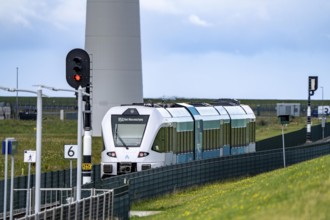 Train connection to the seaport of Eemshaven, in the Ems estuary, the British transport company