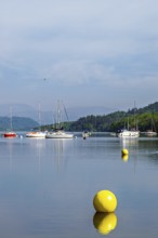 Boats on Windermere Lake, Fell Foot Park, Lake District, Cumbria, England, United Kingdom