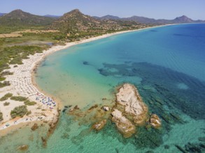 White sandy beaches and turquoise-blue sea stretch for several kilometres on the Costa Rei, a