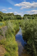 Bottrop, North Rhine-Westphalia, Germany - Renaturalised Boye, the tributary of the Emscher, has