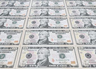 10 US dollar notes, 10 dollar banknotes