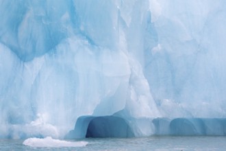 Iceberg, blue glacier ice, Konowbreen, Scandinavia, Svalbard