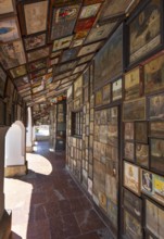 Votive plaques in the walkway around the Chapel of Grace, Kapellplatz, place of pilgrimage,