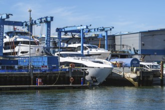 Port Docks in Poole, Dorset, England, United Kingdom