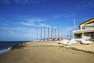Marina and Beach in Arcachon, Gironde, France