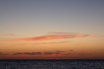 Sunset by the sea, North Sea, English Channel, Étretat, evening mood, atmospheric, Normandy,