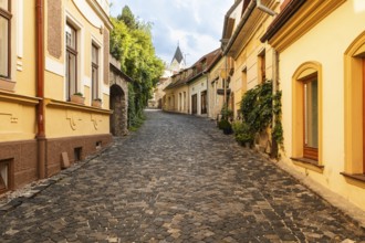 Alley in the historic centre of the Capital of Culture 2026, Trencín, Slovakia