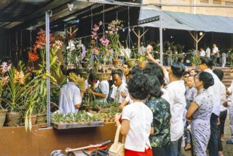 People attending flower show at the Singapore Turf Club, The 4th World Orchid Conference,