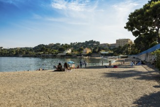 Beach, Plage des Fourmis, Beaulieu, Saint-Jean-Cap-Ferrat, Cap Ferrat, Alpes Maritimes, Provence