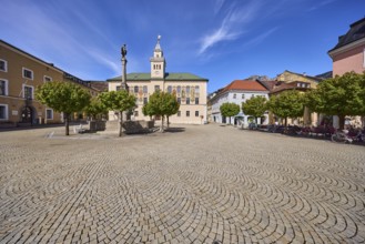 Wittelsbacherbrunnen, fountain, historic town hall, frescoes, general architecture, square,
