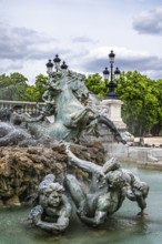 Fontaine du Char du Triomphe de la Concorde, Place des Quinconces, Bordeaux, Gironde,