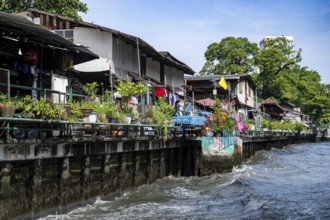 Canal-side flats, Bangkok, Thailand
