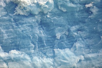 Close-up of textured ice with blue colouring and unique pattern, The blue ice of the Perito Moreno