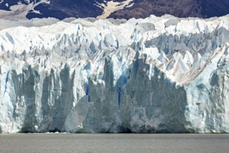 Impressive detail of a glacier with striking blue texture and structures, The Perito Moreno glacier