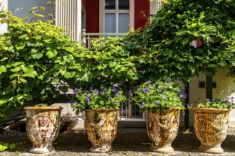 Decorative courtyard area in the Palais am Stadhaus, Potsdam, Brandenburg, Germany