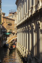 Gondola on the Rio dei Meracoli, Venice, Veneto, Italy