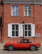 Detail photo, Houses in the Holländerviertel, Old Town of Potsdam, Brandenburg, Germany
