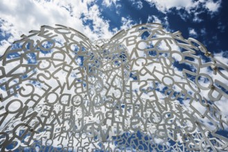 Sculpture made of letters, Le Nomade, artist Jaume Plensa, Antibes, Provence Alpes Côte d'Azur,