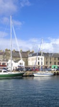 Lerwick, a coastal city in Shetland Scotland British Islands in England with scenic medieval houses