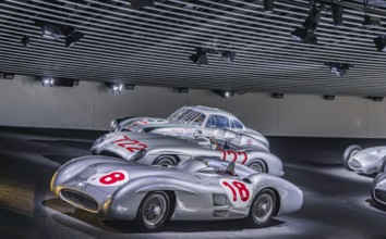 The Mercedes-Benz Museum in Stuttgart presents a journey through the automotive history of the