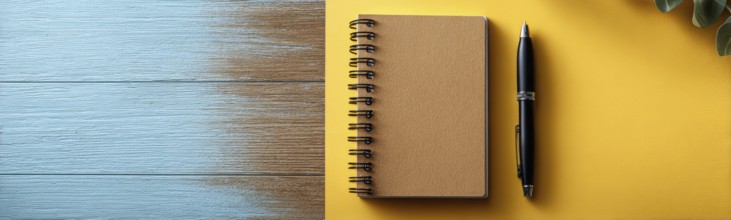 Minimalistic flat lay of office workflow productivity tools that improve efficiency and saving time