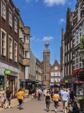 Many passers-by in the city centre of Venlo, Netherlands