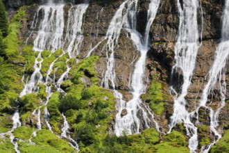 Jungibach Falls in Gental near Engstlenalp, Canton Bern, Switzerland