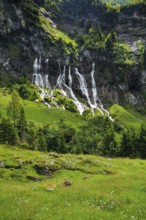 Jungibach Falls in Gental near Engstlenalp, Canton Bern, Switzerland