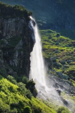 Wyssebach Falls plunges over a striking cliff, Canton of Bern, Switzerland