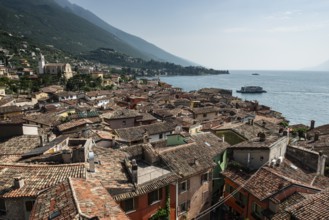 Mediterranean roofs from Scaliger Castle, Malcesine, Veneto, Italy