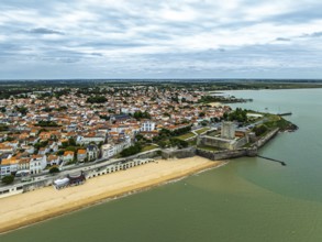Fouras from a drone, Fouras-les-Bains, Charente-Maritime, Nouvelle-Aquitaine, France