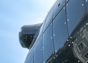 Architectural detail, Kunsthaus Graz building, Graz Art Museum, Austria