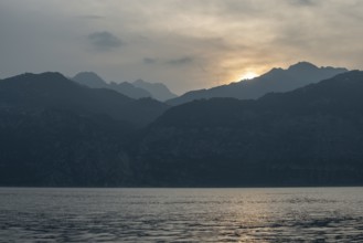 Sunset on Lake Garda, Malcesine, Italy