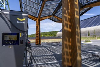 Electric charging station on the site of the former Lohberg colliery in Dinslaken, operated by