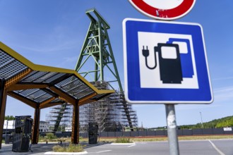 Electric charging station on the site of the former Lohberg colliery in Dinslaken, operated by