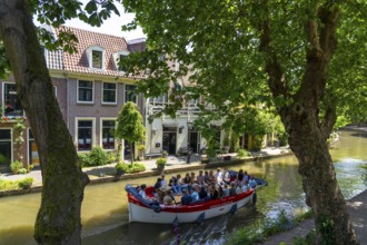 Residential buildings, living on the Oudegracht, in the southern historic centre of Utrecht,