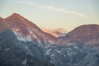 Sunrise in the Mountains at Hochalpenstraße, view from Fuscher Törl, Pinzgau, Salzburg, Austria