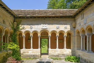The Cloisters building Italianate gardens designed by Harold Ainsworth Peto, Iford Manor,